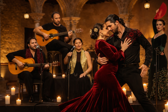 Flamenco performance for luxury wedding in Girona Spain

